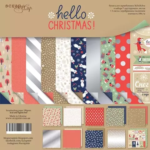PAD DE PAPELES HELLO CRISTMAS SCRAP MIR