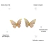 Imagem do BRINCO BORBOLETA CRAVEJADA BANHO OURO 18K e PRATA
