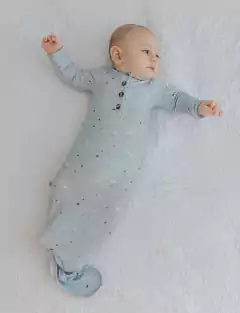 Body Saquinho de Dormir Pedrinhas Azul
