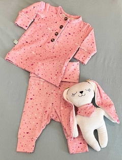 Conjunto Blusa e Calça Pedrinhas Rosa - Baby Me and Company