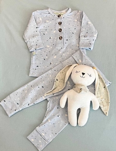Conjunto Blusa e Calça Pedrinhas Azul - Baby Me and Company