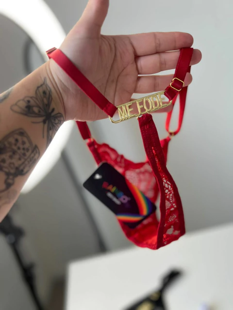 Calcinha Me fode Vermelha