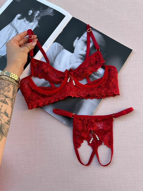 Conjunto Sedução Vermelho