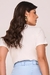T-shirt Off White Algodão Elastano Aplicação De Flores 3D 101043 Fascinius - comprar online
