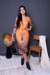 Vestido Malha Animal Print Degradê Laranja 11288 Sorenzza
