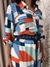 Chemise Viscose Estampa Geométrica Azul 17039 Puro Sharmy - comprar online