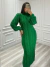 Vestido Maxi Midi Tricot Relevo Paris - Verde - Via Karol I Moda Evangélica I Frete Grátis Estado de SP I Parcele até 6x