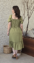 Vestido em Crepe Anarruga Monreale Verde 1027 Valentina Sirrah na internet