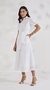 Vestido em Laise Branco com Botões 27642 Titanium Jeans