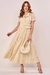 Vestido Chemise Bege Laise Em Algodão Godê Midi 302331 Fascinius