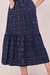 Imagem do Vestido Chemise Azul Marinho Viscose Xadrez Evasê Midi 302360 Fascinius