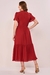Vestido Ferrugem Viscose Bordados Florais E Guipir Midi 302385 Fascinius - Via Karol I Moda Evangélica I Frete Grátis Estado de SP I Parcele até 6x