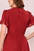 Vestido Ferrugem Viscose Bordados Florais E Guipir Midi 302385 Fascinius - loja online