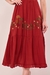 Vestido Ferrugem Viscose Bordados Florais E Guipir Midi 302385 Fascinius na internet