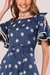 Vestido em Algodão Bordados Florais Bicolor Evasê Midi 302486 Fascinius - comprar online