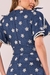 Vestido em Algodão Bordados Florais Bicolor Evasê Midi 302486 Fascinius - loja online
