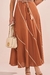 Vestido Marrom Manga Evasê Cinto Trançado Midi 302810 Fascinius - Via Karol I Moda Evangélica I Frete Grátis Estado de SP I Parcele até 6x
