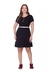 Vestido em Malha Texturizada Preto Selena 61893 Hapuk