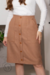 Saia em Tweed Gramado Marrom 935 - Valentina Sirrah