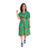 Vestido em Cetim Manga com Babados Malta Verde 783 - Valentina Sirrah - loja online