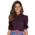 Camisa Social Manga ¾ Roxa de Tricoline 5532 - Titanium
