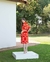 Vestido em Crepe Estampado Avaí Laranja 976 Valentina Sirrah - Via Karol I Moda Evangélica I Frete Grátis Estado de SP I Parcele até 6x