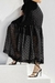 Vestido Longo em Tule Poá Preto Santarém 988 Valentina Sirrah - Via Karol I Moda Evangélica I Frete Grátis Estado de SP I Parcele até 6x