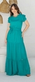 Vestido em Viscose Longo Sicília Verde Água 994 Valentina Sirrah na internet
