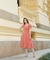Vestido em Crepe Anarruga Monreale Coral 1028 Valentina Sirrah - loja online