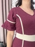 Vestido Justo com Babados em Malha Ana Ruga Marsala VK na internet