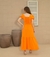 Vestido Crepe Max Midi Laranja 823 - Valentina Sirrah - loja online