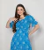 Vestido em Crepe Estampado Drapeado Itapevi 1202 Azul Valentina Sirrah - comprar online
