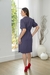 Vestido em Alfaiataria Manga 3/4 Cinza 1127 Valentina Sirrah - loja online