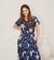 Vestido em Viscose Georgia Floral Marinho 1073 Valentina Sirrah - comprar online