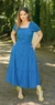 Vestido em Viscolinho Detalhe Botões Azul Petróleo Araras 1082 Valentina Sirrah