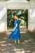 Vestido em Viscolinho Detalhe Botões Azul Petróleo Araras 1082 Valentina Sirrah - Via Karol I Moda Evangélica I Frete Grátis Estado de SP I Parcele até 6x