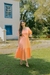 Vestido em Crepe Manga com Laços Salmão Areal 1100 Valentina Sirrah - comprar online