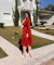 Vestido Midi em Malha Moletinho com Lastex Terracota - Via Karol na internet