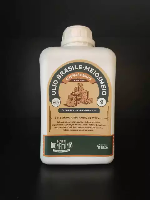 Óleo para madeira Olio Brasile Meio a Meio 1 Litro - Iron Fittings