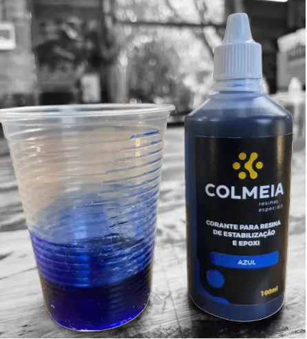 Corante p/ Aplicação em Resina 100ml - Azul - Colmeia Resinas