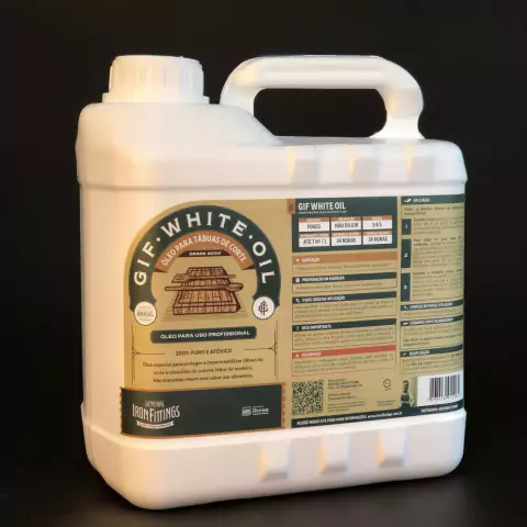 Óleo Mineral para madeira p/ Tabua de Corte - GIF White Oil - 5 Litros - Iron Fittings