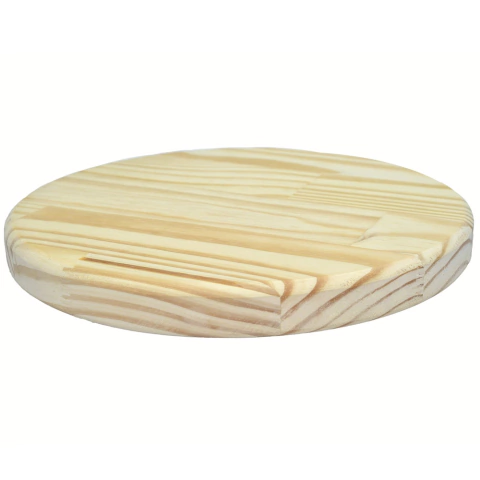 Tampo Redondo de Madeira Pinus 2,5cm x 60cm de diâmetro