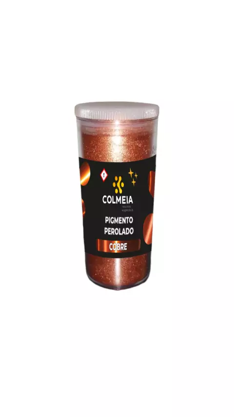 Pigmento em Pó Perolado p/ Resina Epóxi 10g - Cobre - Colmeia Resinas
