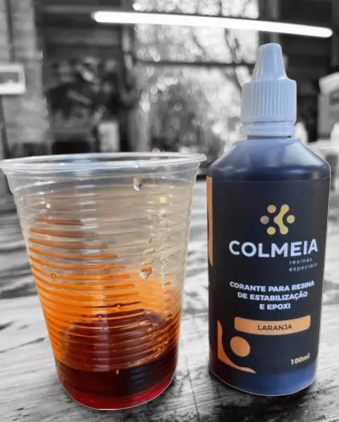 Corante p/ Aplicação em Resina 100ml - Laranja - Colmeia Resinas
