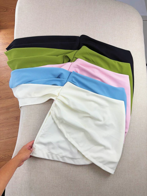 Saia Plissada - Crep Scuba - comprar online