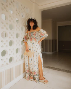 Linha Premium - Vestido Lastex com Manga Flare - Serena - loja online