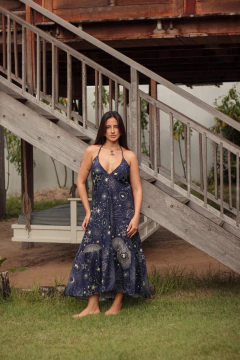 Vestido Midi Quiron - De Volta as Estrelas Escuro - loja online
