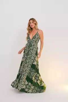 LINHA PREMIUM - Vestido Búzios lENÇO Amazônia - Lua Solar