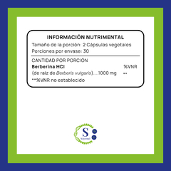 Berberina HCI · 500 mg 60 cápsulas en internet