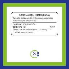 Berberina HCI · 500 mg 60 cápsulas en internet